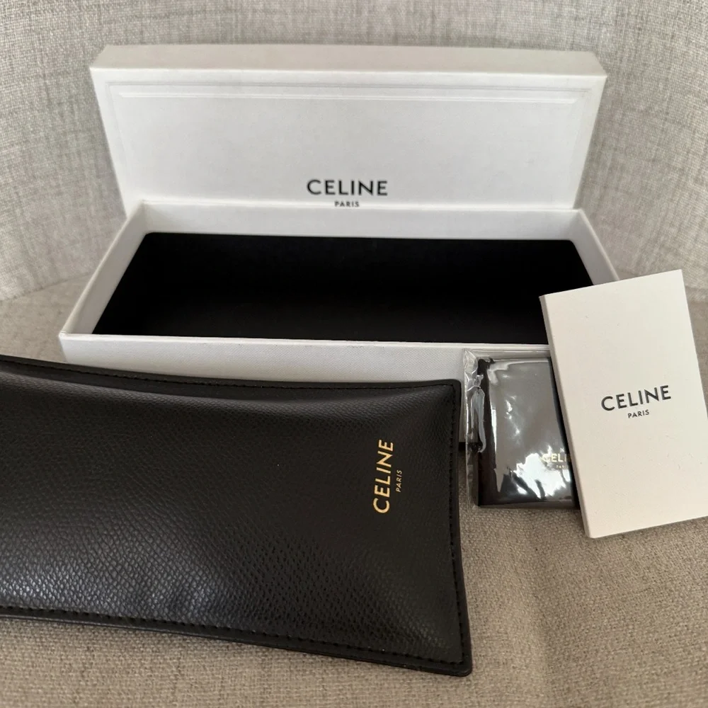 Celine Black Rectangular Sunglasses - Picture 4 of 4